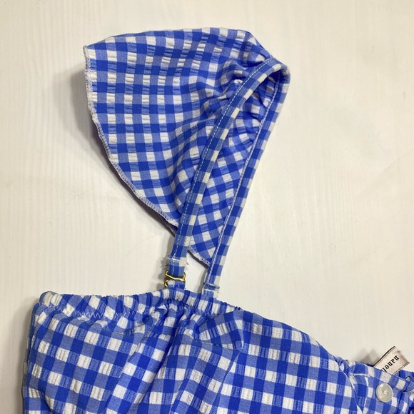 Nanette Lepore Blue Capri Gingham Pin Up Tankini - Picture 7 of 13